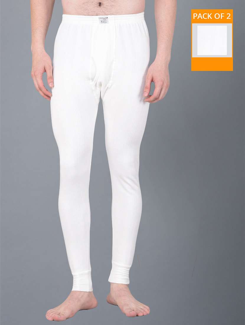 men pack of 2 solid full length thermal bottom - 21578039 - Zoom Image - 0