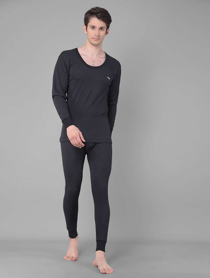 men pack of 2 solid scoop neck full sleeve thermal top - 21578046 -  Standard Image - 3
