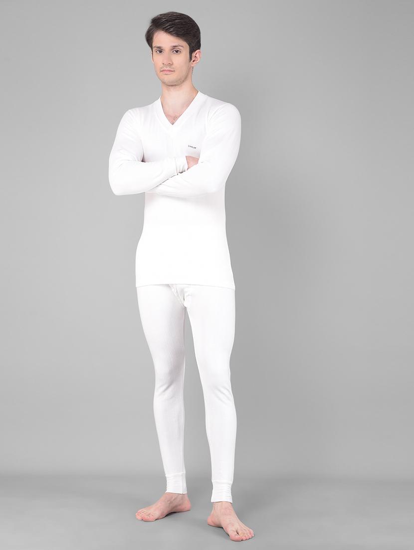 men solid v neck full sleeve thermal top - 21578054 - Standard Image - 3