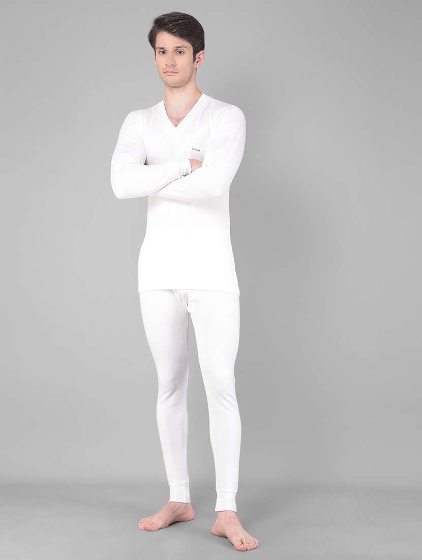 men pack of 2 solid v neck full sleeve thermal top - 21578057 -  Standard Image - 3