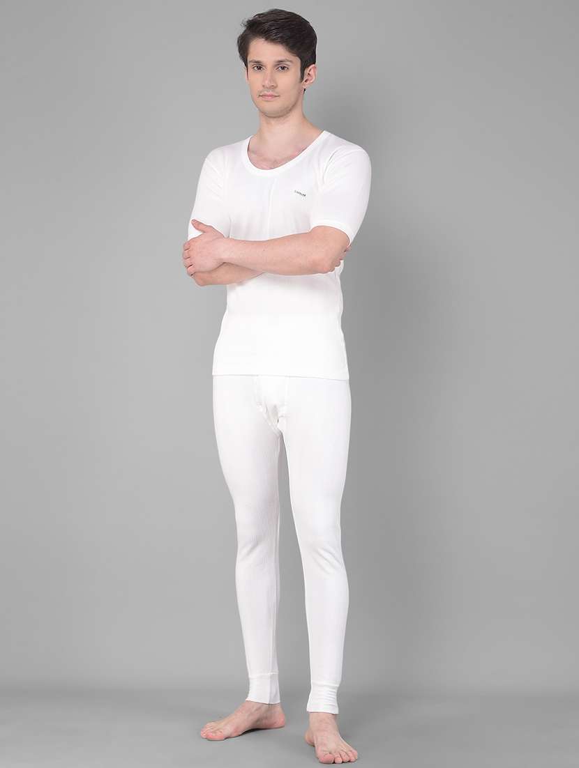 men pack of 2 solid scoop neck half sleeve thermal top - 21578066 -  Standard Image - 3