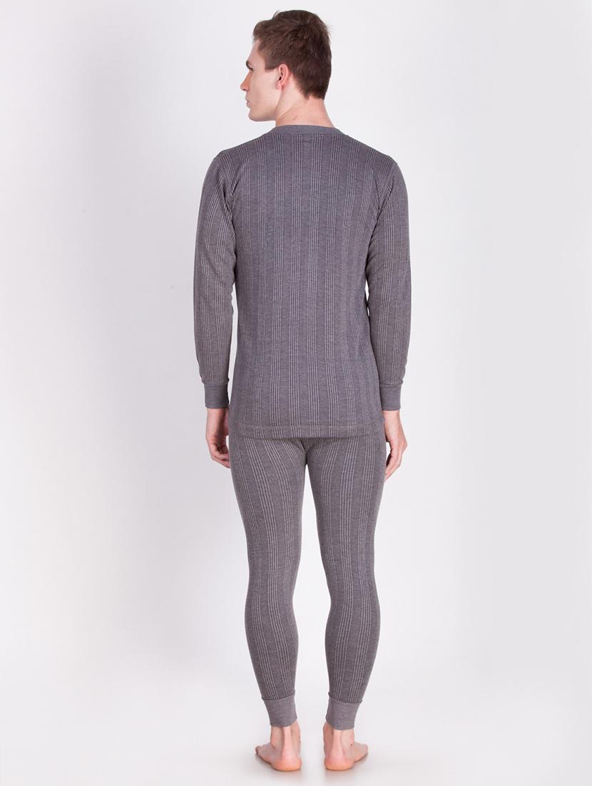 men solid full sleeve thermal set - 21578083 - Standard Image - 3