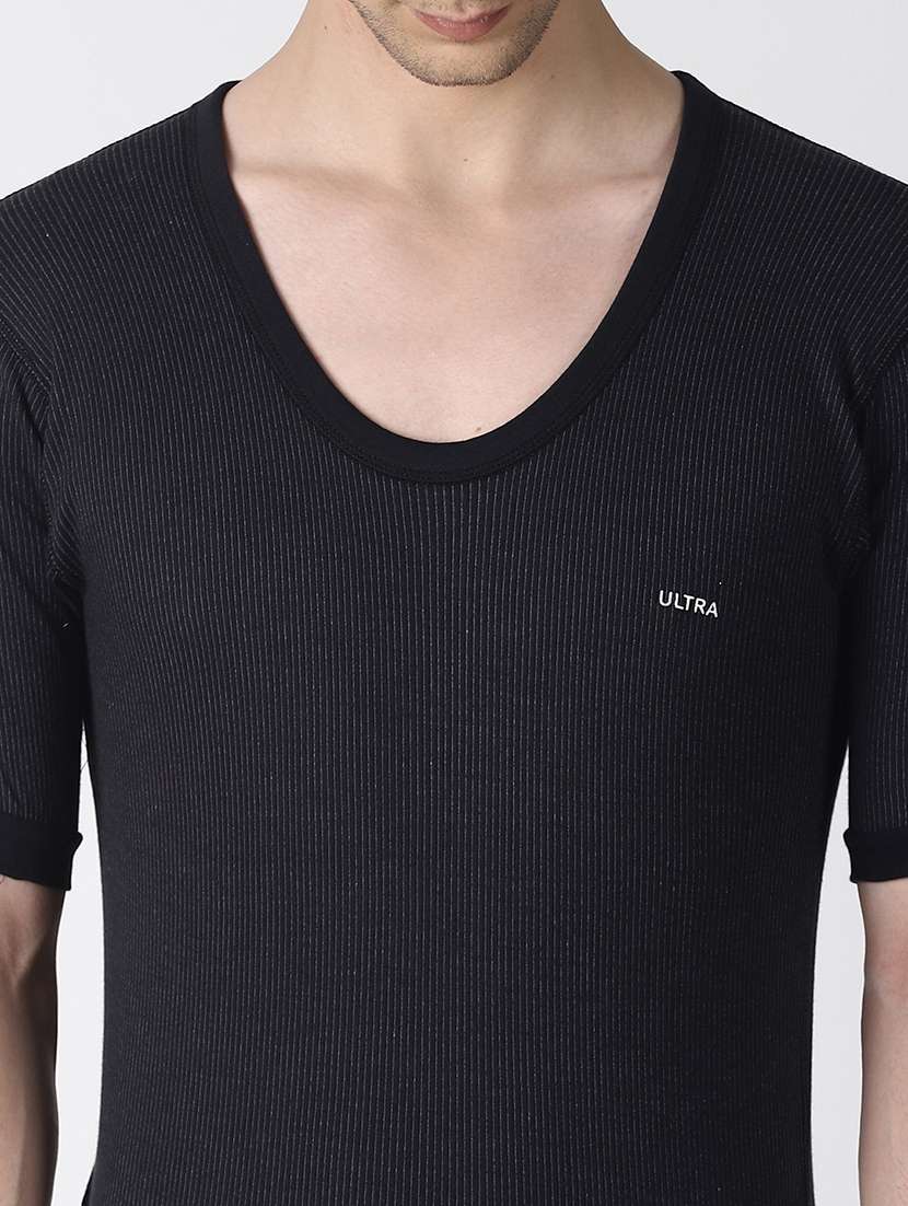 men solid short sleeve thermal set - 21578085 -  Standard Image - 3