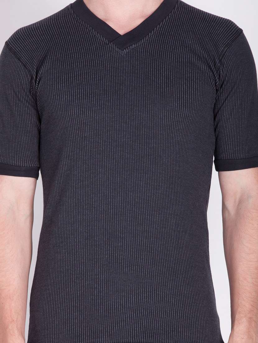 men solid short sleeve thermal set - 21578088 -  Standard Image - 3