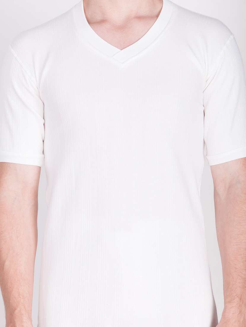 men solid short sleeve thermal set - 21578090 -  Standard Image - 3