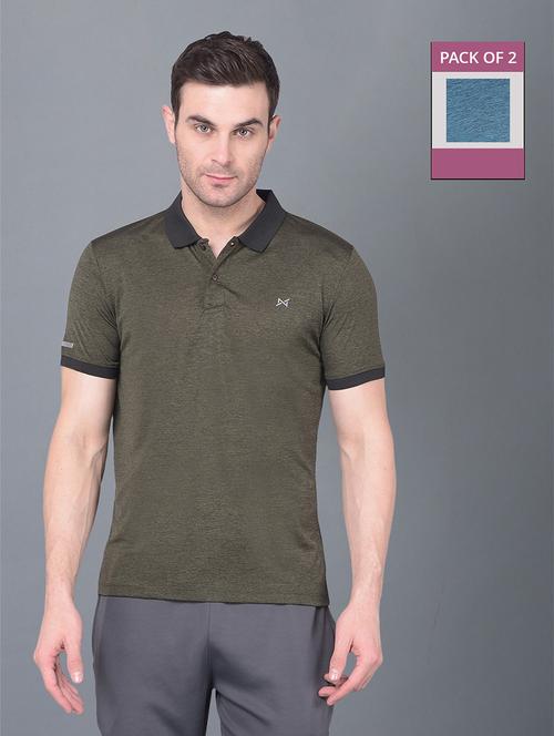 men pack of 2 solid polo t-shirt - 21578127 - Standard Image - 0