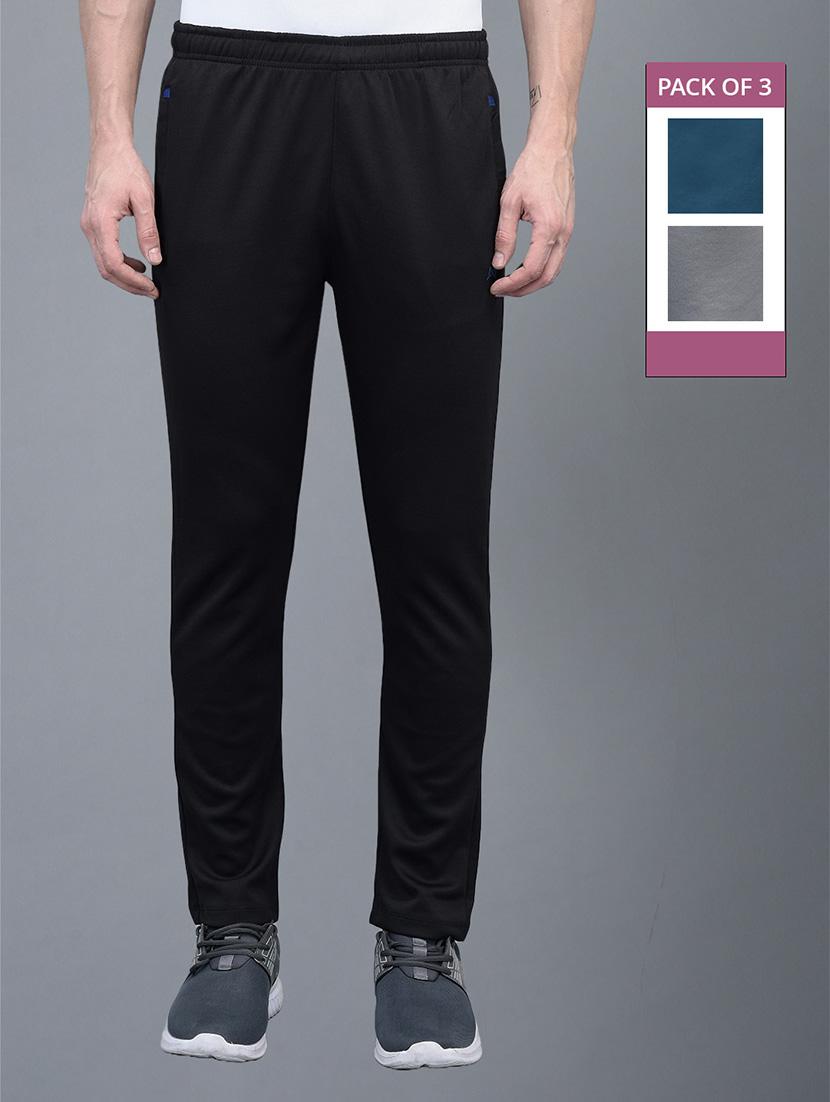 men pack of 3 regular fit solid full length track pants - 21578211 -  Zoom Image - 0