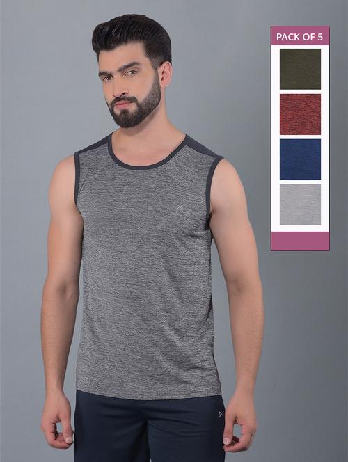 men pack of 5 sleeveless t-shirt - 21578253 -  Standard Image - 0