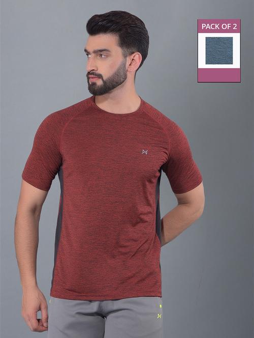 men pack of 2 regular fit sports t-shirt - 21578288 - Standard Image - 0
