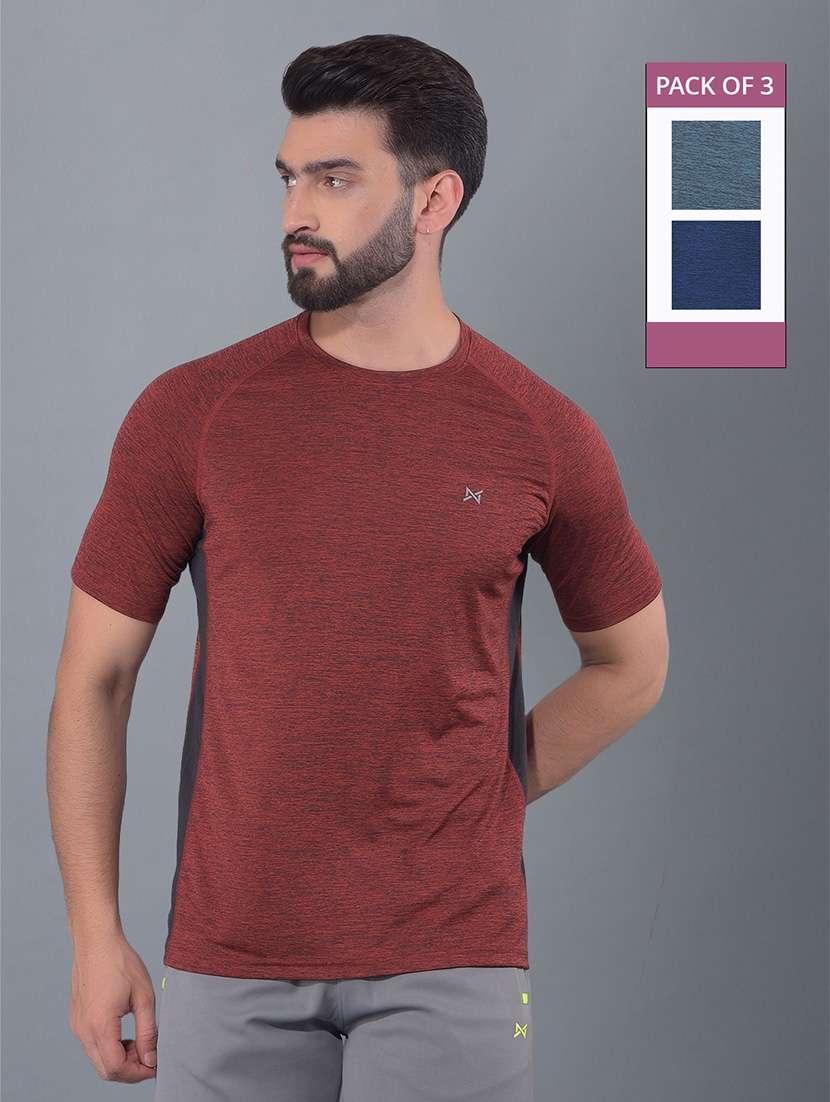 men pack of 3 regular fit sports t-shirt
