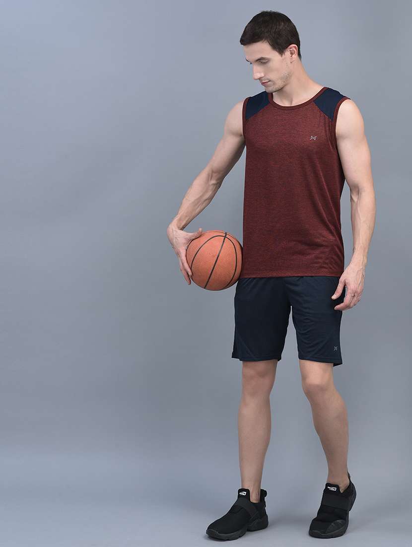 men pack of 2 regular fit sleeveless color block sports t-shirts - 21578317 -  Standard Image - 3