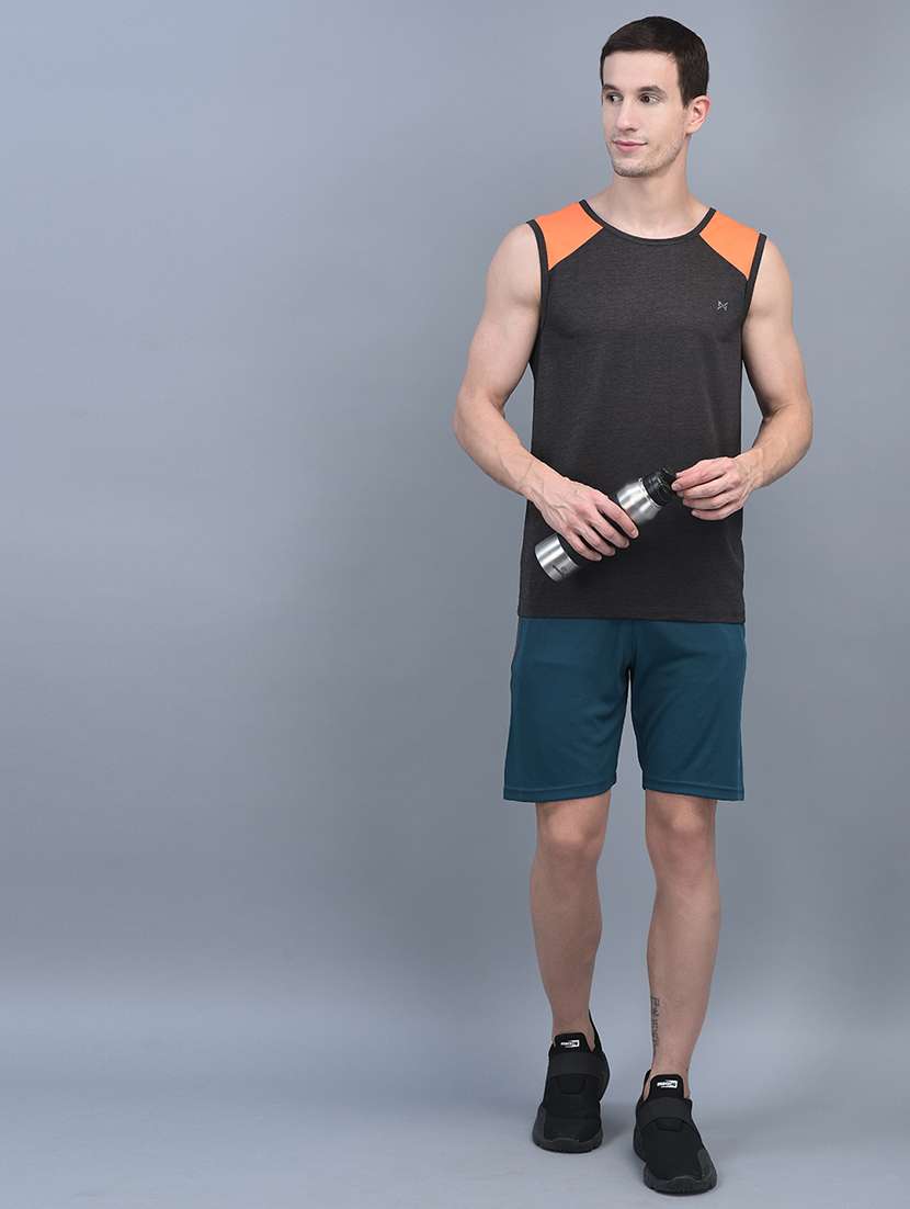 men pack of 2 regular fit sleeveless color block sports t-shirts - 21578318 -  Standard Image - 3