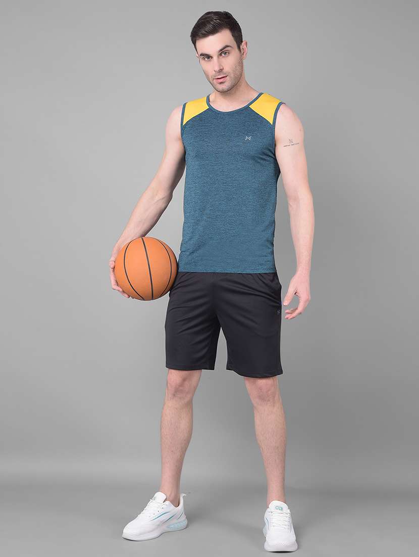 men pack of 2 regular fit sleeveless color block sports t-shirts - 21578319 -  Standard Image - 3