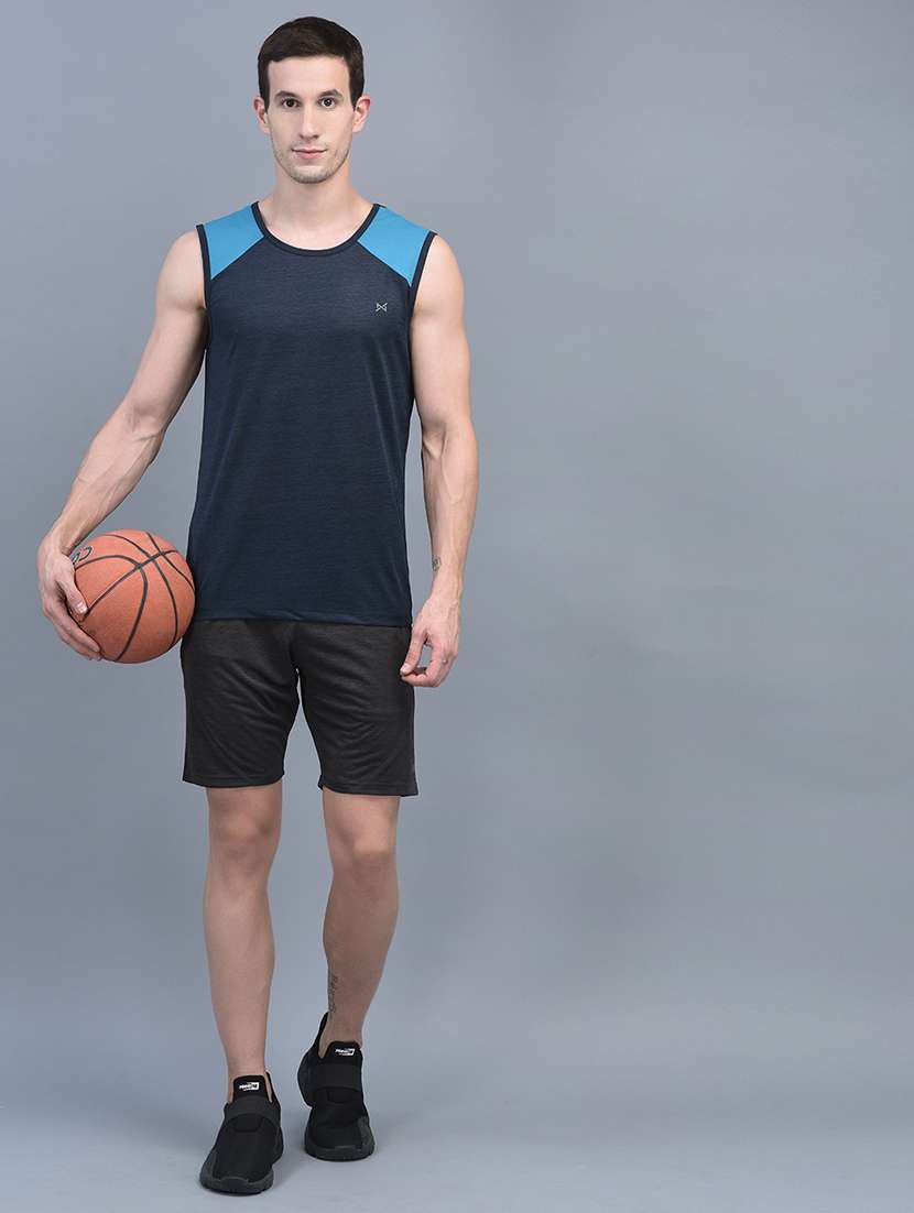 men pack of 2 regular fit sleeveless color block sports t-shirts - 21578321 -  Standard Image - 3