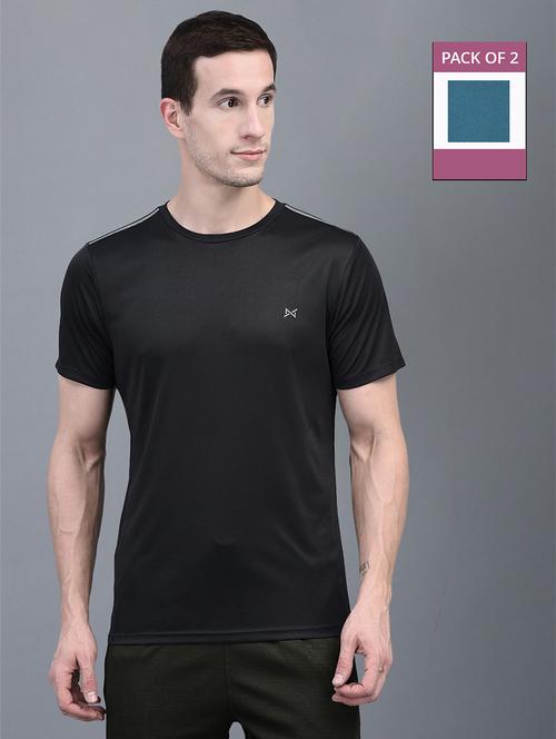 men pack of 2 regular fit short sleeves sports t-shirts - 21578326 - Standard Image - 0