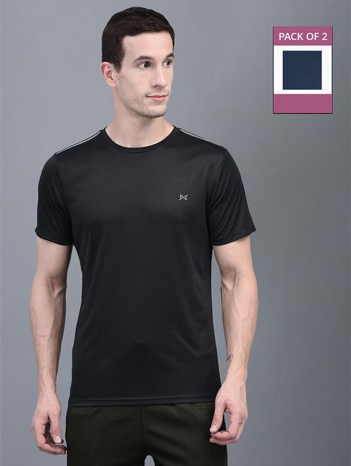 men pack of 2 regular fit short sleeves sports t-shirts - 21578328 - Standard Image - 0