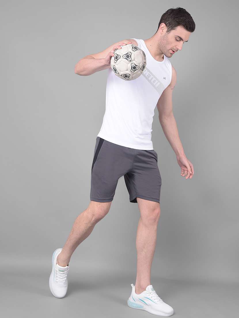 men pack of 2 solid regular fit shorts - 21578409 -  Standard Image - 3