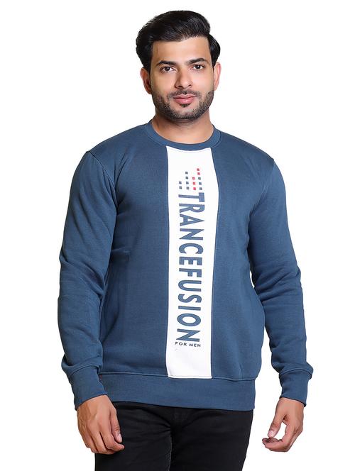 men color block round neck long sleeve sweatshirt - 21578430 -  Standard Image - 0