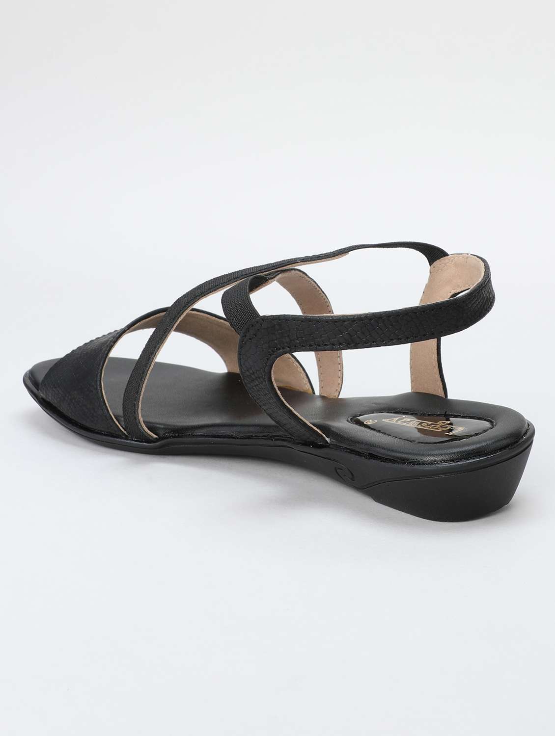 women black ankle strap sandal - 21578450 -  Standard Image - 3