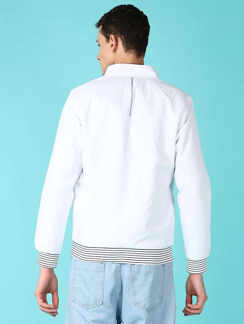 men solid reversible long sleeve bomber jacket - 21578484 -  Standard Image - 3