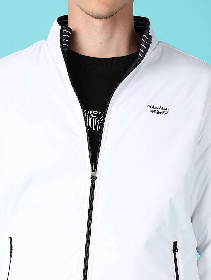 men solid reversible long sleeve bomber jacket - 21578484 -  Standard Image - 5