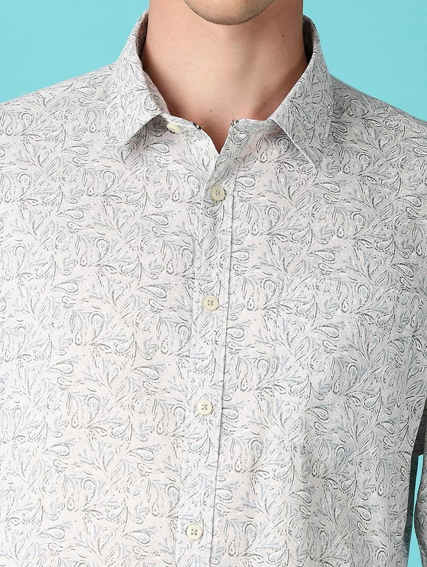 men printed collared long sleeves casual shirt - 21578509 - Standard Image - 5