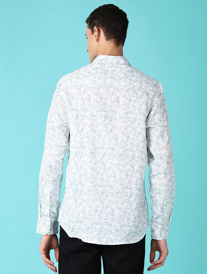 men printed collared long sleeves casual shirt - 21578511 - Standard Image - 3