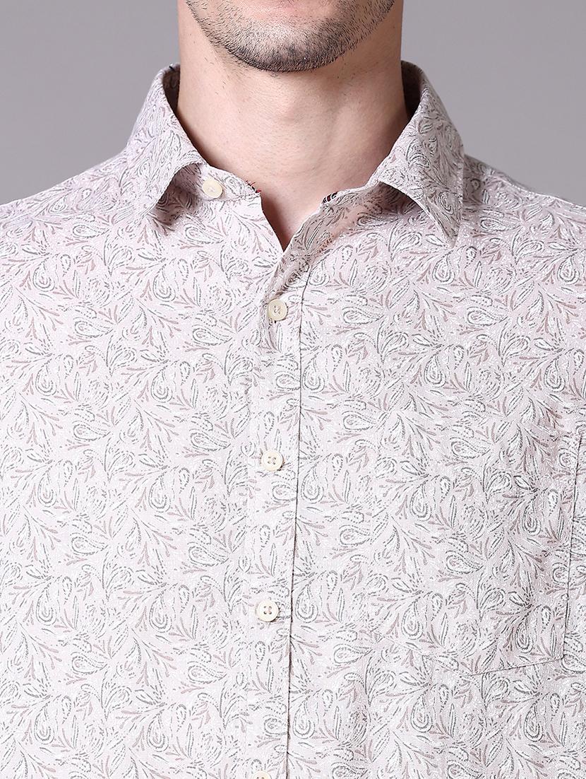 men printed collared long sleeves casual shirt - 21578513 - Standard Image - 5