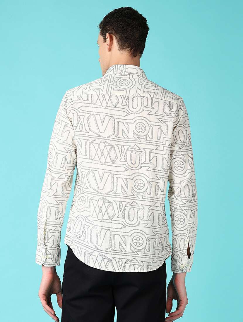 men printed collared long sleeves casual shirt - 21578516 -  Standard Image - 3