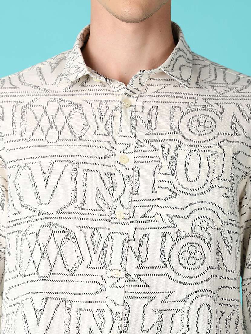 men printed collared long sleeves casual shirt - 21578516 -  Standard Image - 5