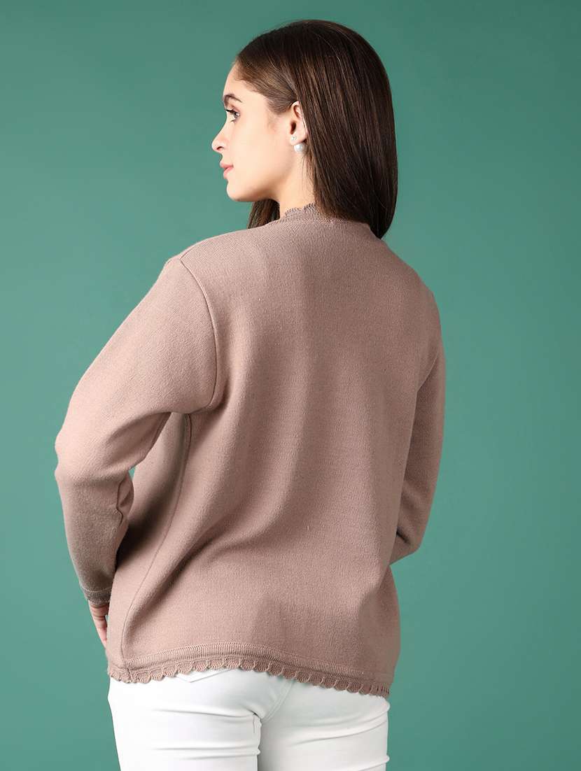 women solid long sleeve cardigan - 21578520 -  Standard Image - 3