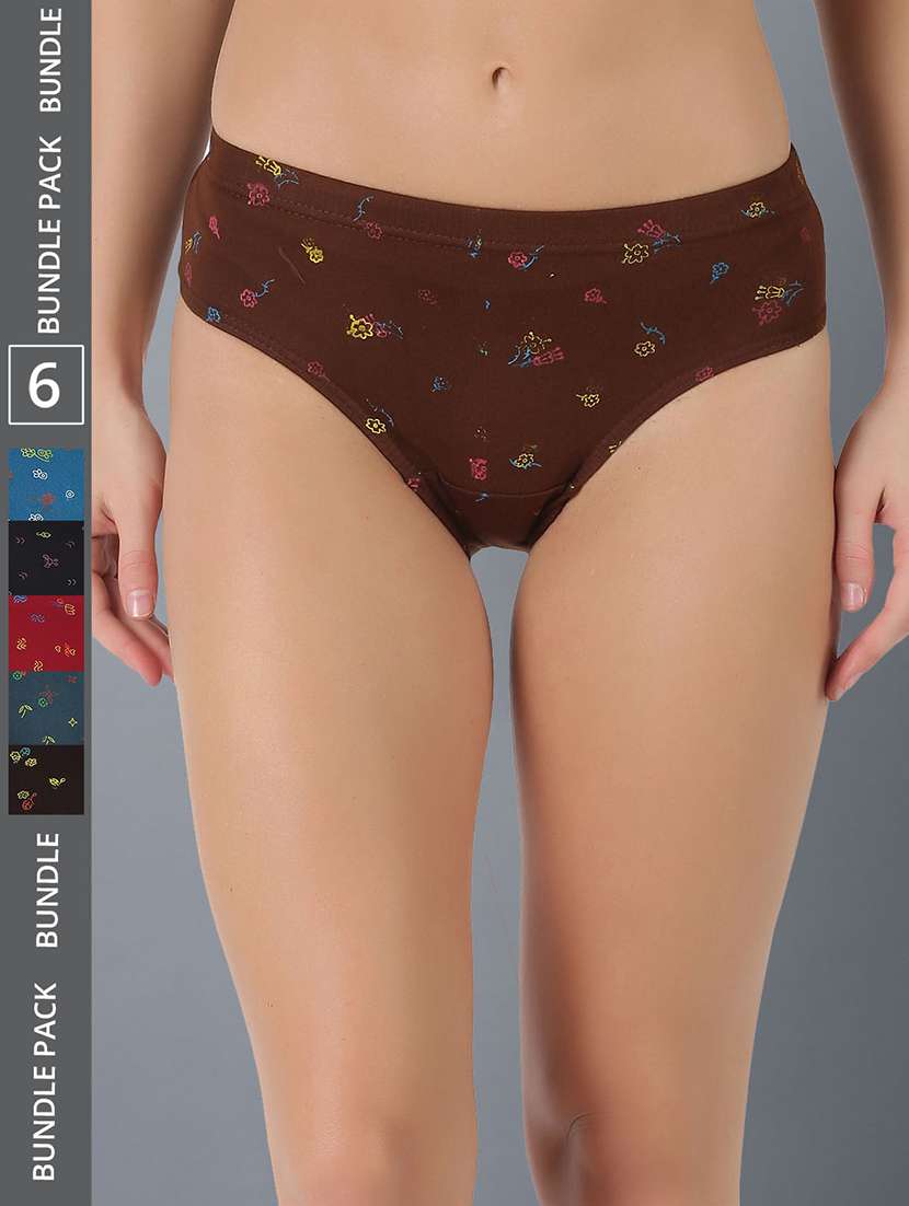 women printed cotton panty combo