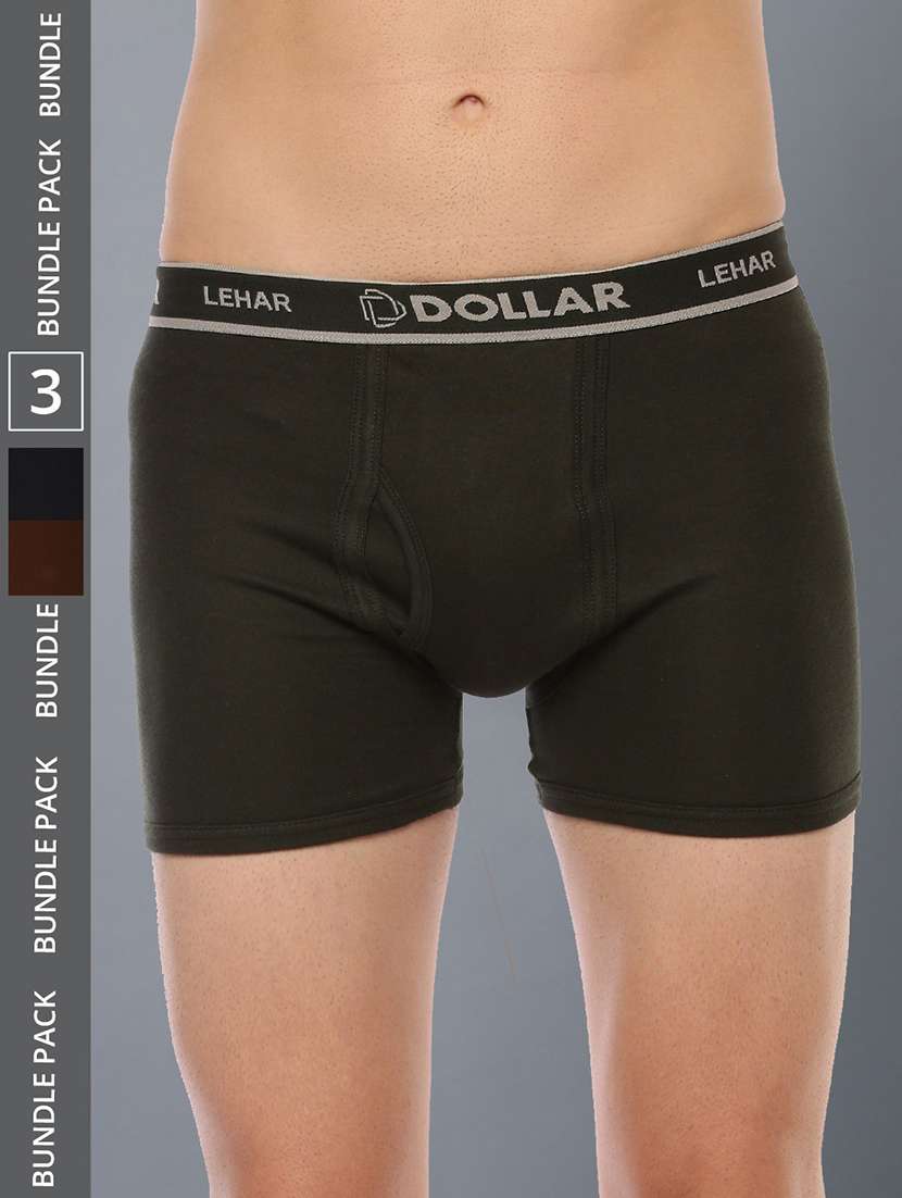 men pack of 3 solid trunks
