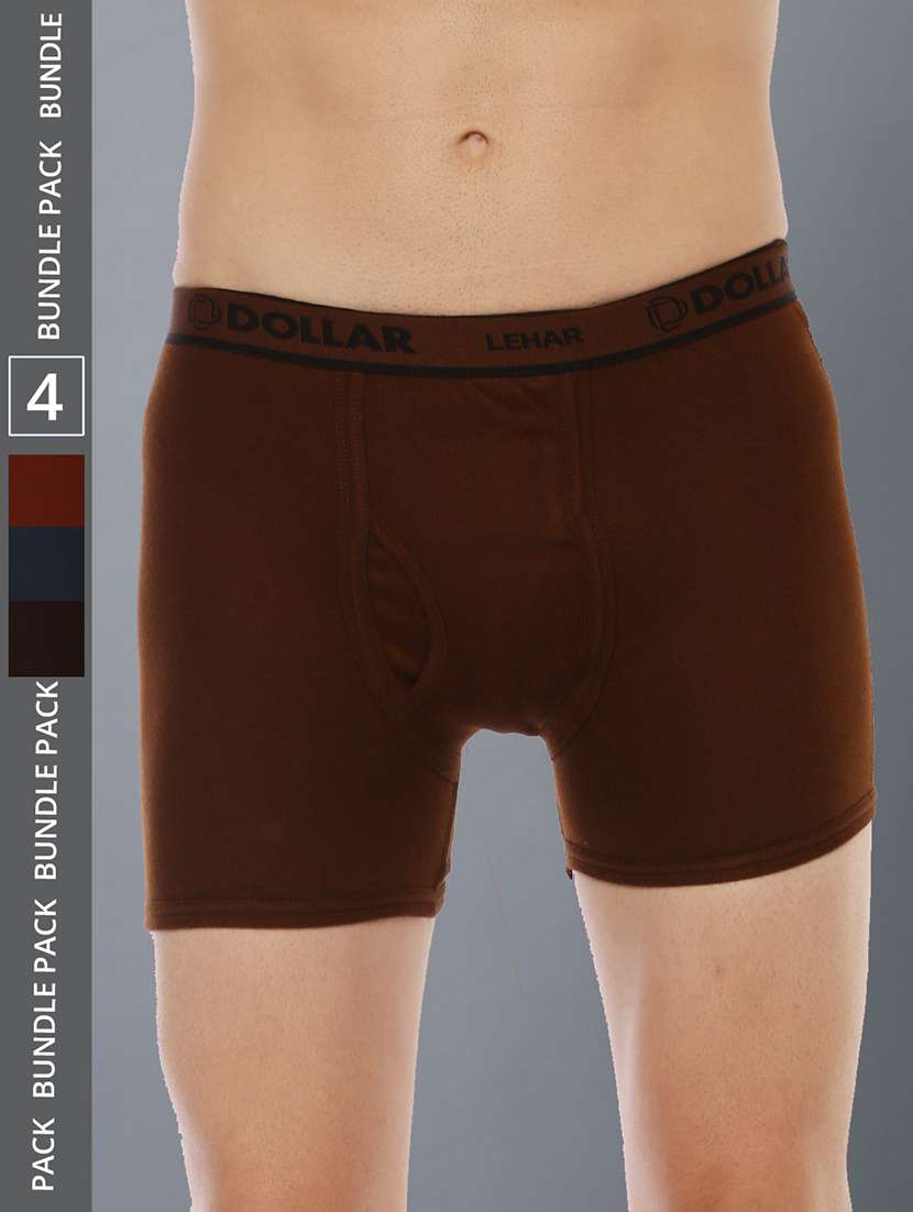 men pack of 4 solid trunks