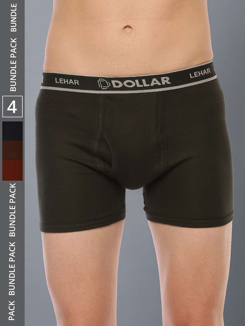 men pack of 4 solid trunks