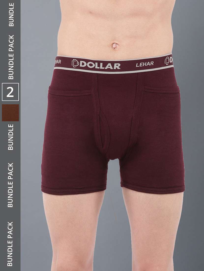 men pack of 2 solid trunks