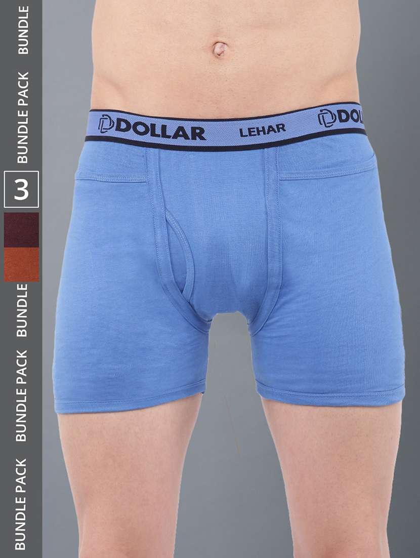 men solid cotton trunks combo