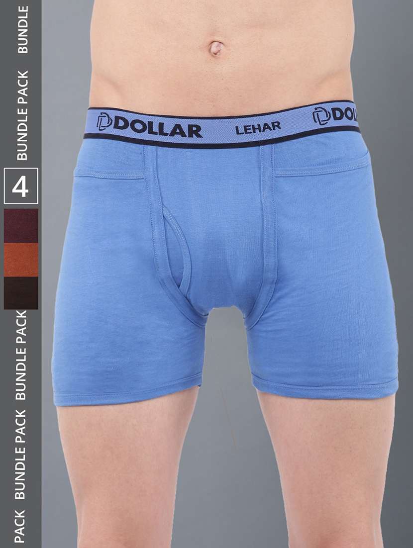 men solid cotton trunks combo