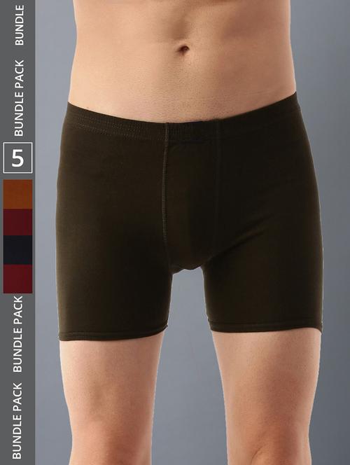 men solid cotton trunks combo - 21578933 - Standard Image - 0
