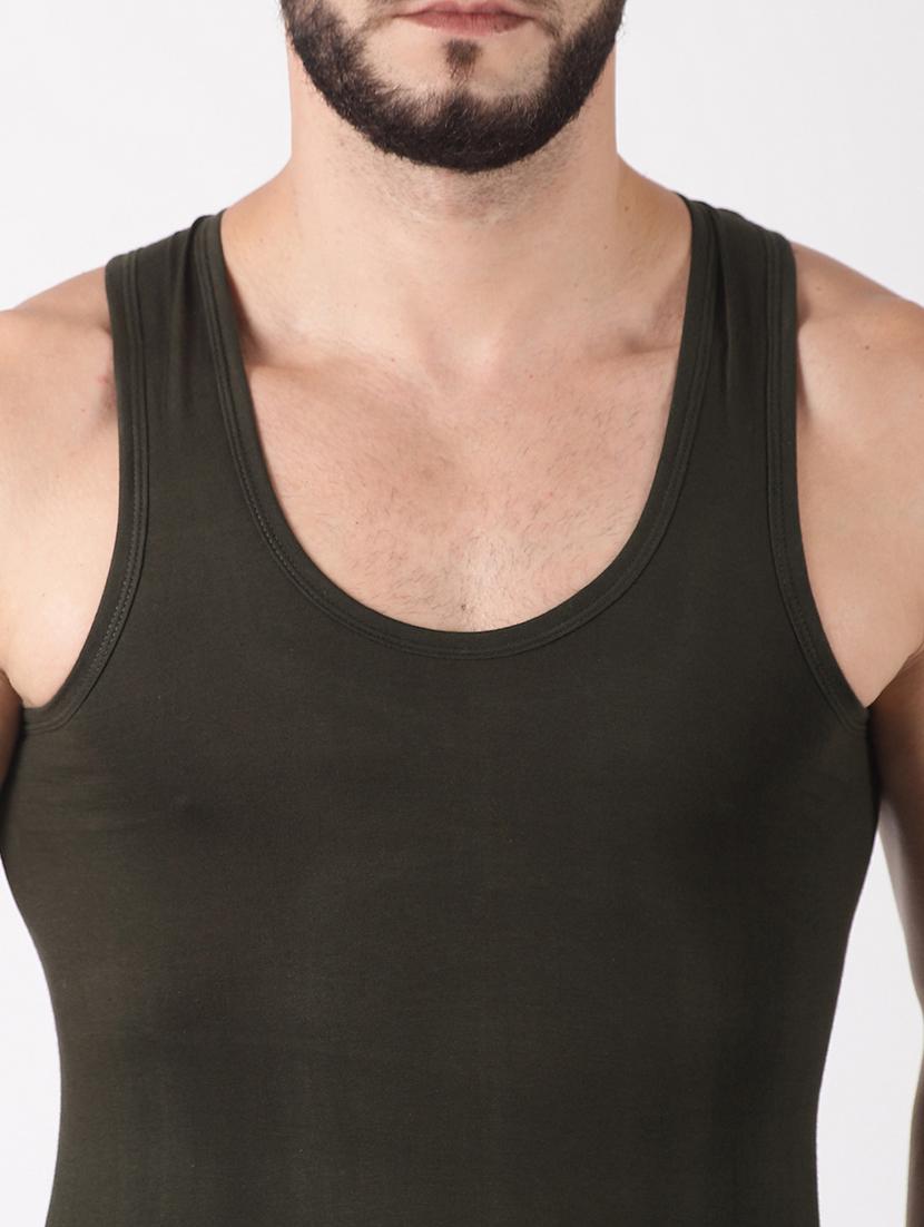 men pack of 6 solid sleeveless vest - 21579019 - Standard Image - 3
