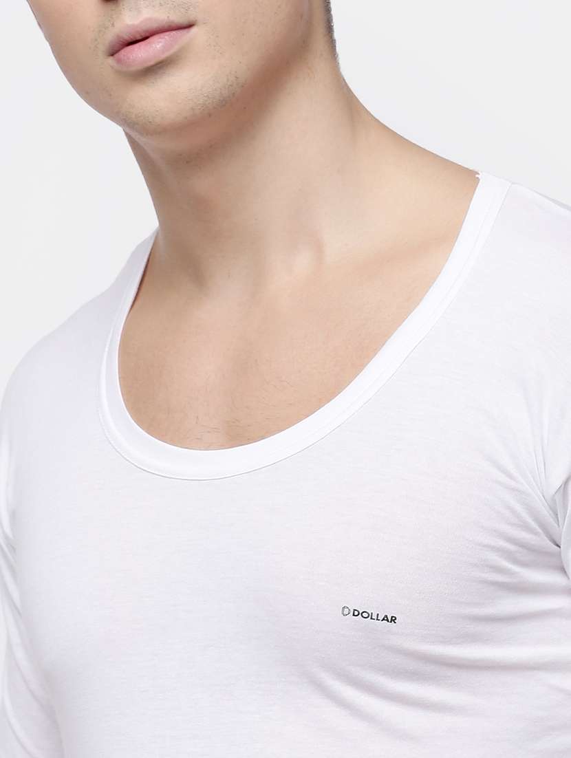 men pack of 2 solid half sleeve vest - 21579082 -  Standard Image - 3