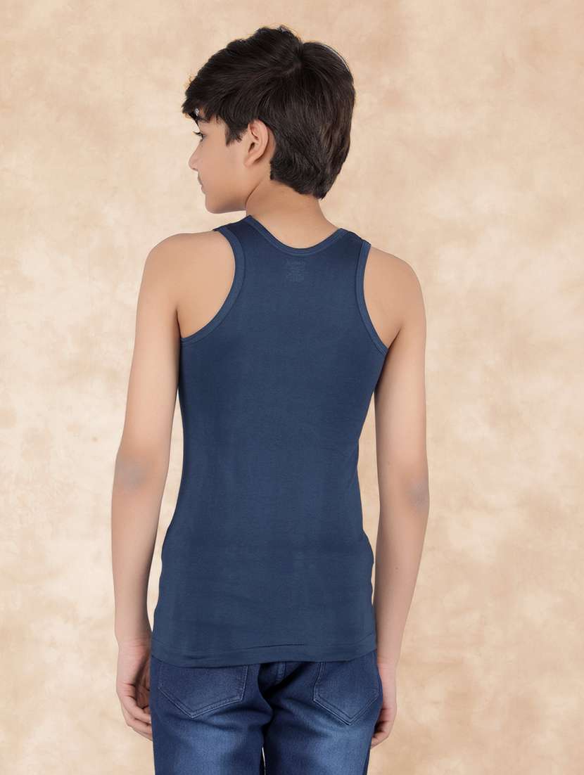 boys solid sleeveless vest combo - 21579139 -  Standard Image - 3