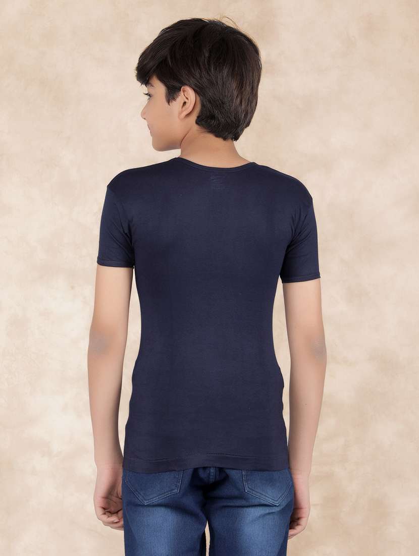 boys solid short sleeve vest combo - 21579148 - Standard Image - 3