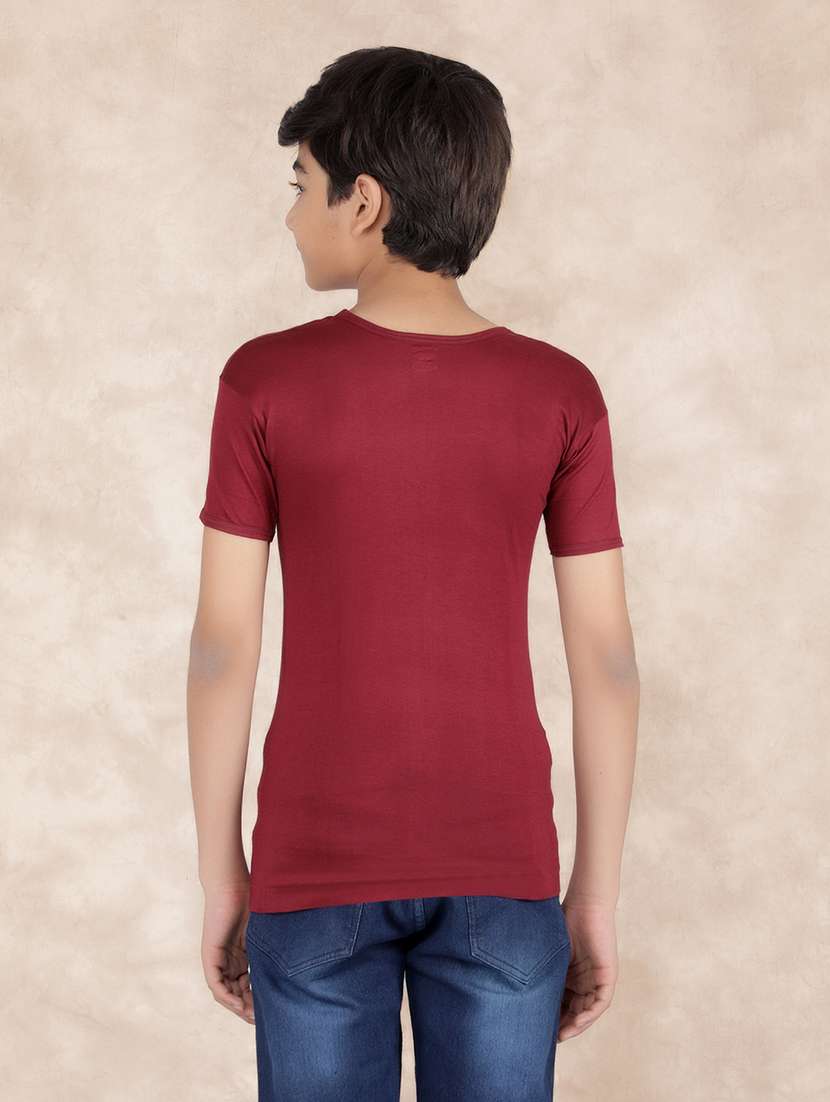 boys solid short sleeve vest combo - 21579157 -  Standard Image - 3