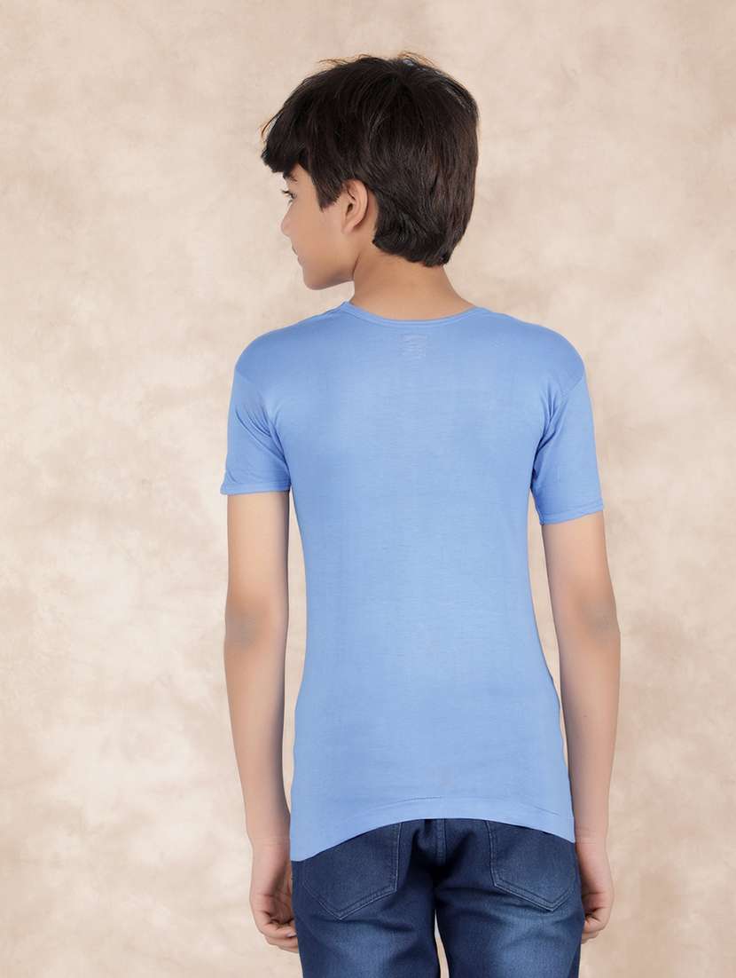 boys solid short sleeve vest combo - 21579158 -  Standard Image - 3