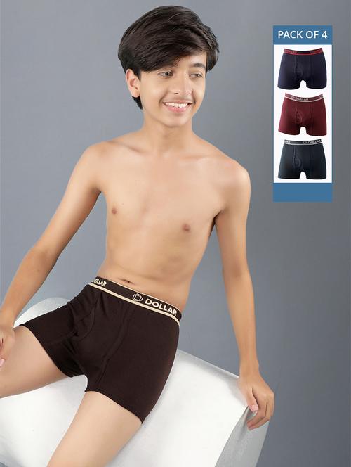 boys solid cotton trunk combo - 21579181 - Standard Image - 0