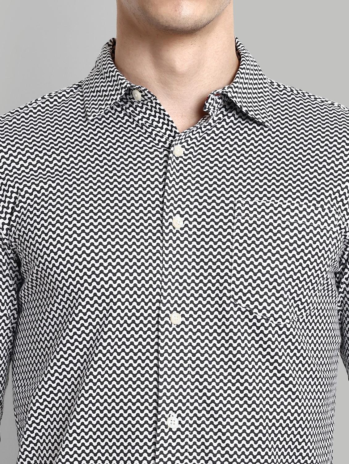 men printed long sleeve casual shirt - 21579527 - Standard Image - 5
