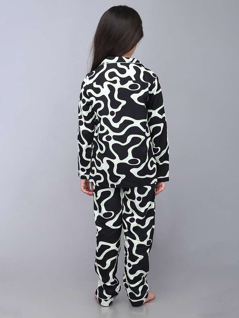 girl printed nightwear pyjama set - 21579544 -  Standard Image - 3