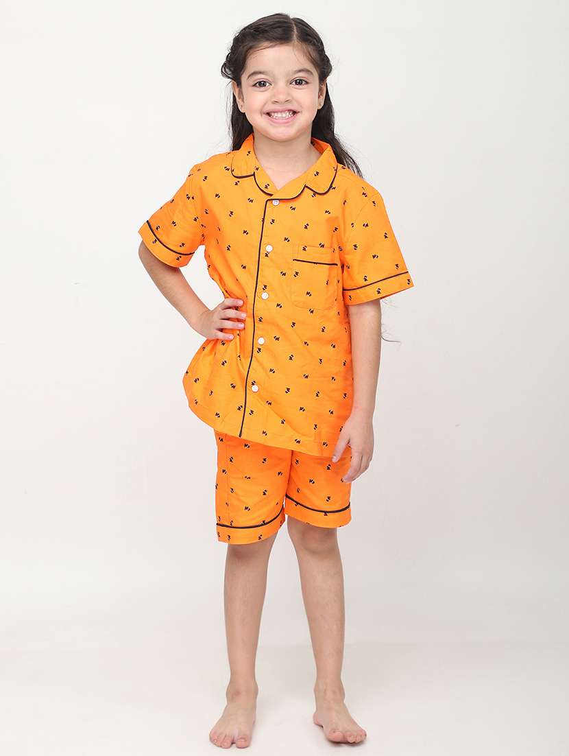 girl printed nightwear shorts set