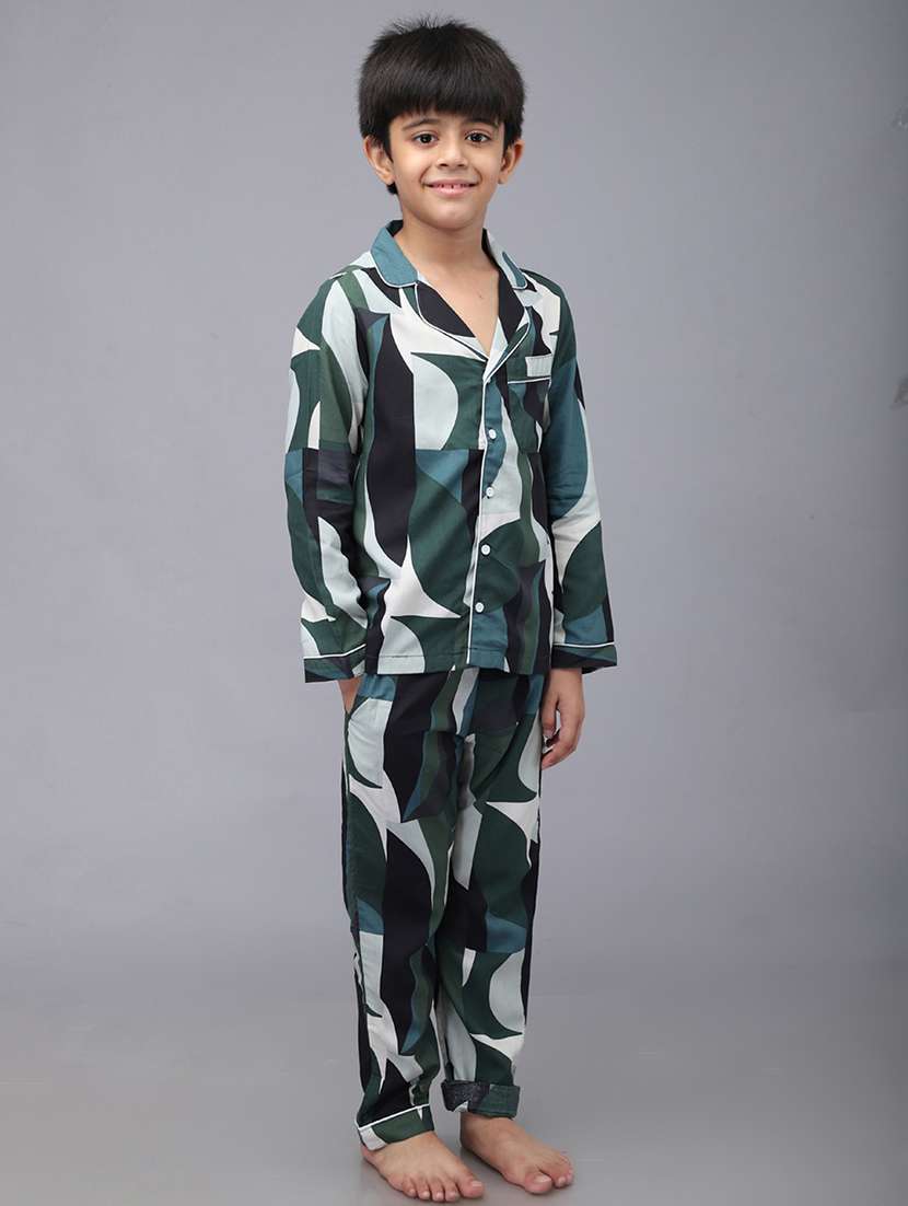 boy printed nightwear pyjama set - 21579575 -  Standard Image - 3